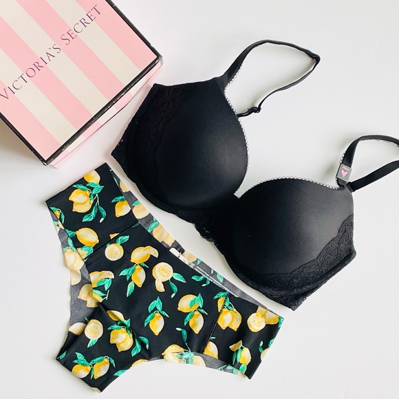 32DDD MEDIUM Victoria’s Secret black bra set - Picture 1 of 6